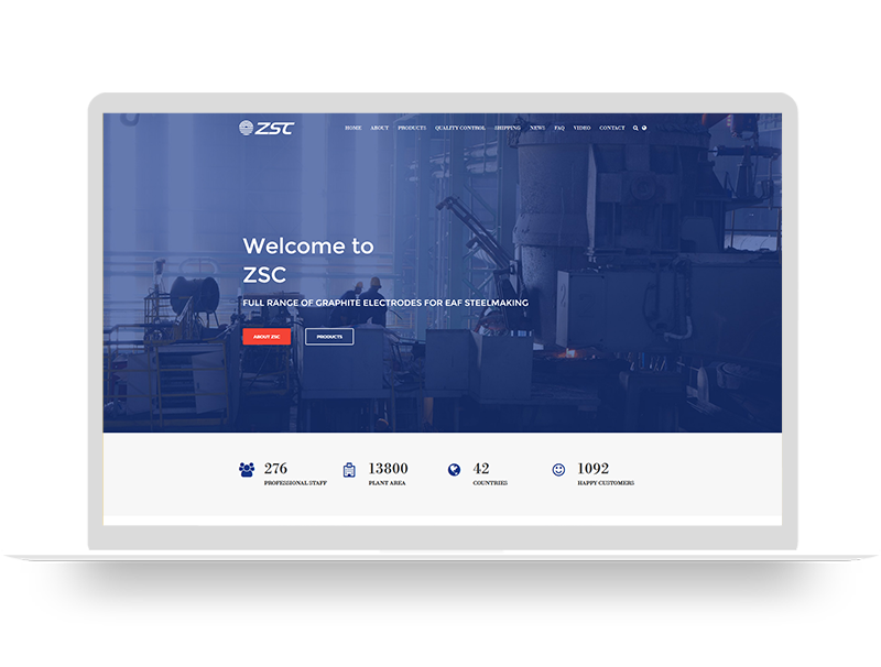 石墨電極公司官網定制 外貿企業網站設計 中英文網站建設
